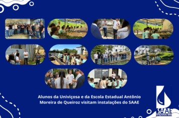 Alunos da Univiçosa e da Escola Estadual Antônio Moreira de Queiroz visitam instalações do SAAE