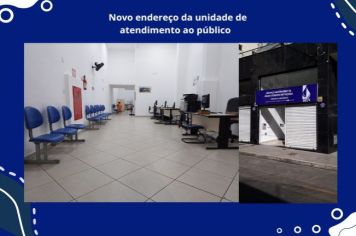 Novo endereço do atendimento administrativo