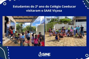 Estudantes do 2º ano do Colégio Coeducar visitaram o SAAE Viçosa 