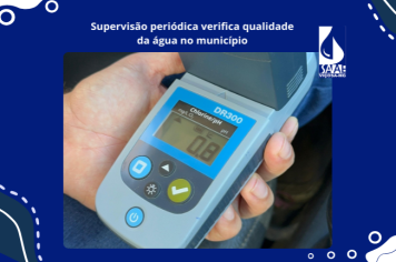 Supervisão periódica verifica qualidade da água no município
