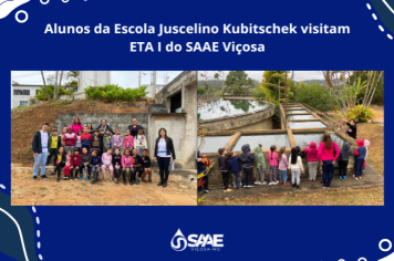 Alunos da Escola Juscelino Kubitschek visitam ETA I do SAAE Viçosa