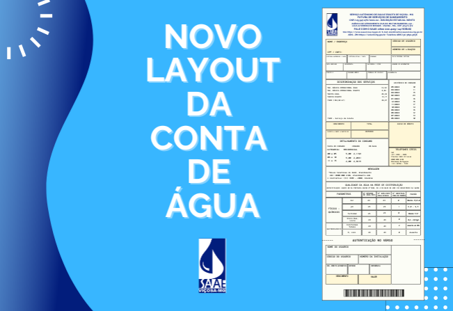 SAAE Viçosa lança novo layout da conta de água