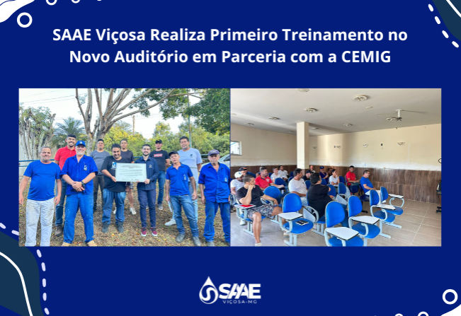 SAAE Viçosa Realiza Primeiro Treinamento no Novo Auditório em Parceria com a CEMIG