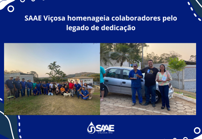 SAAE Viçosa homenageia colaboradores pelo legado de dedicação