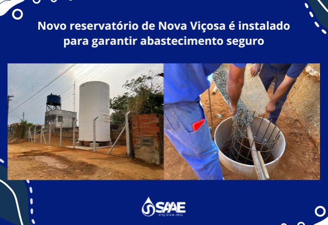 Novo reservatório de Nova Viçosa é instalado para garantir abastecimento seguro