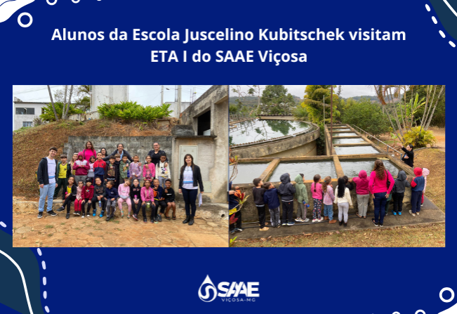 Alunos da Escola Juscelino Kubitschek visitam ETA I do SAAE Viçosa