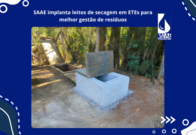 SAAE implanta leitos de secagem em ETEs para melhor gestão de resíduos