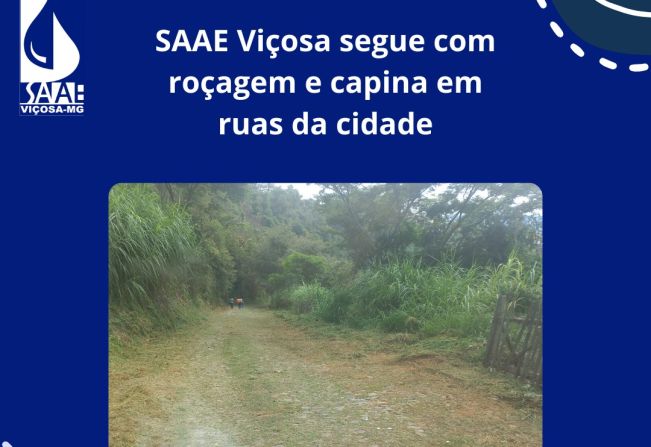 SAAE Viçosa segue com roçagem e capina em ruas da cidade