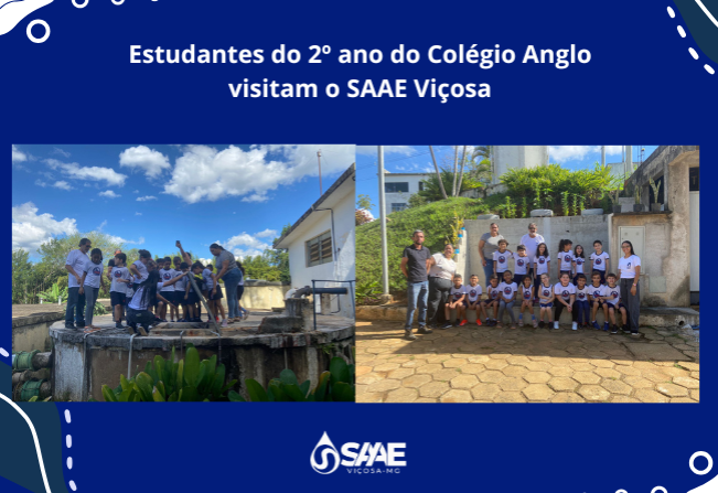 Estudantes do 2º ano do Colégio Anglo visitam o SAAE Viçosa