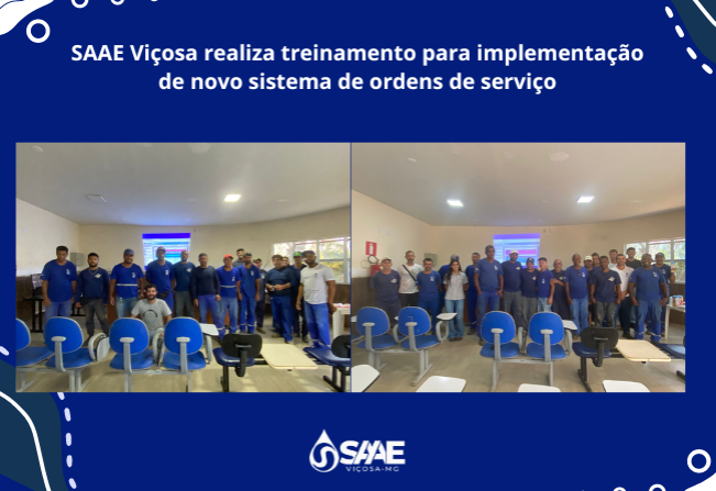 SAAE Viçosa realiza treinamento para implementação de novo sistema de ordens de serviço